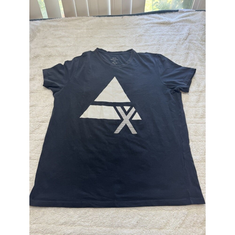 Armani Exchange A|X Men’s XXL Black Graphic Logo T-Shirt Short Sleeve